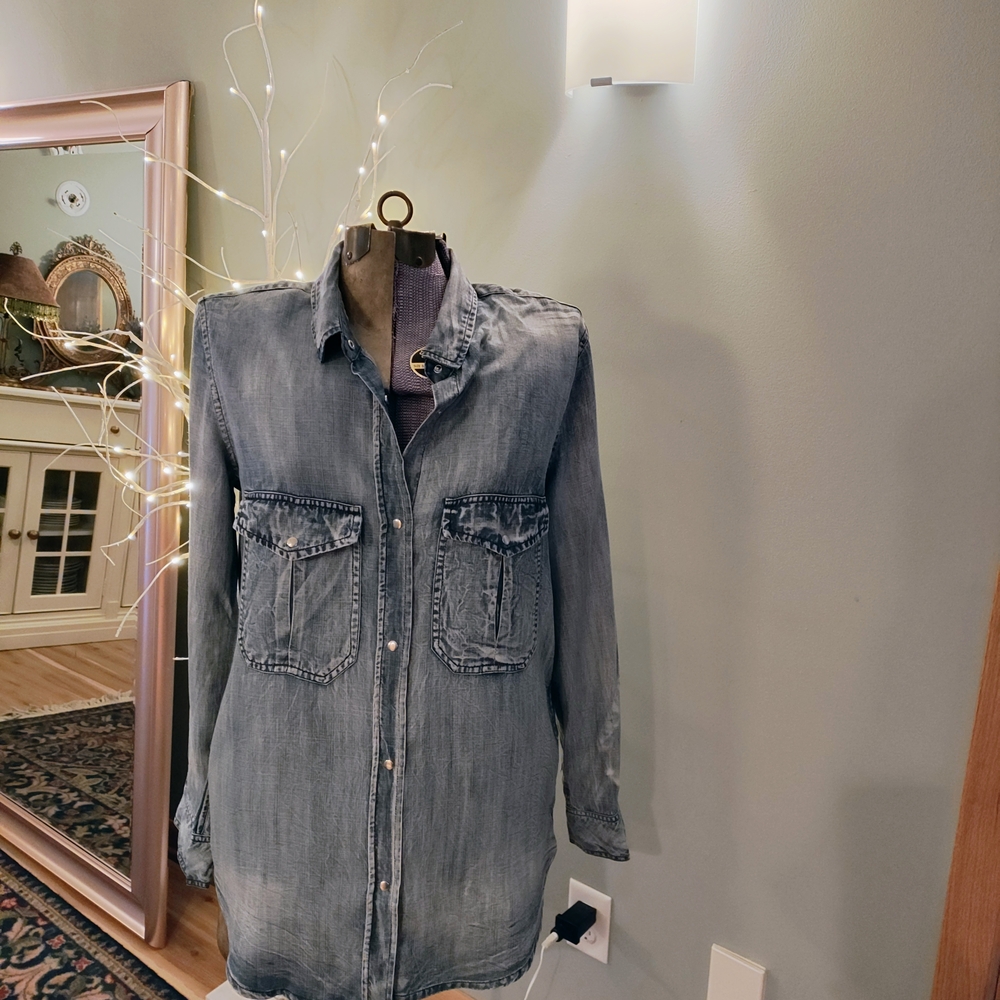 Denim Button-Up Shirt